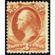 O85, Unused No Gum 3¢ Official Stamp SCV $135.00 - Stuart Katz