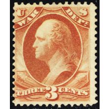 O85, Unused No Gum 3¢ Official Stamp SCV $135.00 - Stuart Katz