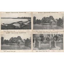Surrey Education Committee 4x Runnymede Frensham Antique Postcard s