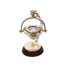 Solid Brass Hanging Compass 8""