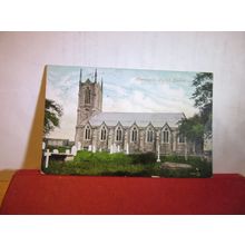 PARISH CHURCH, MORECAMBE , Lancashire used postcard by Valentine 1911 pm =