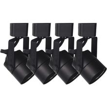 H Type Halogen MR16 GU10 Track Lighting Heads ETL Listed,Black(No Bulb) 4Pack