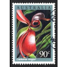 AUSTRALIA 1986: NATIVE ORCHIDS - 90c DUCK ORCHID USED (G1)