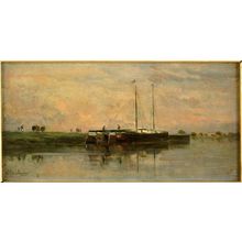 the-barges-in-bezons Poster Canvas Movie Film Print A0 A1 A2 A3 A4 A5 A6 Art Wal