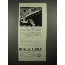 1930 N.Y.K. Line Cruise Ship Ad - On to the Pacific