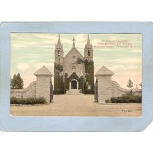Rhode Island Pawtucket Postcard St Francis Cemetery Main Entrance & Baniga~1027
