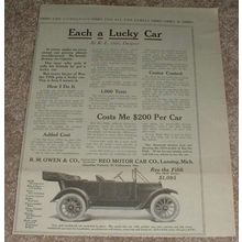 1913 Reo the Fifth Car Ad, Each a Lucky Car!!