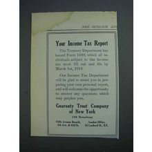 1914 Guaranty Trust Company of New York Ad - Income Tax