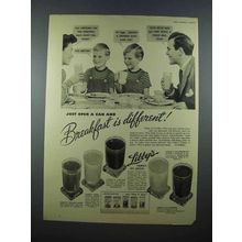 1940 Libby's Tomato, Pineapple, Loganberry + Juice Ad