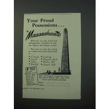 1953 Massachusetts Tourism Ad - Proud Possessions