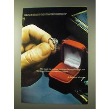 1977 De Beers Diamond Ad - I Crossed My Fingers
