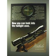 1984 Weatherby Scopes Ad - Look Into The Twilight Zone