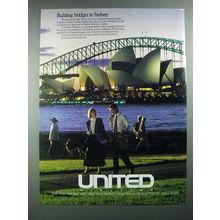 1988 United Airlines Ad - Building Bridges in Sydney