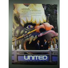 1988 United Airlines Ad - Let's Do Lunch