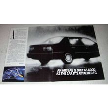 1992 2-page Volvo Cars Ad - Air Bag Good As Car Attached To