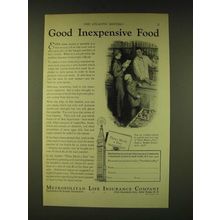 1933 Metropolitan Life Insurance Company Ad - Good inexpensive food