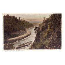 CLIFTON SUSPENSION BRIDGE FROM LEIGH WOODS unused vintage postcard #