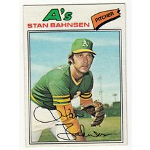 1977 Topps baseball card 383 Stan Bahnsen - Athletics