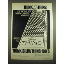 1973 Silva Thins Cigarettes Ad - Think Thins