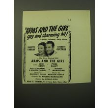 1950 Arms and the Girl Play Advertisement - gay and charming hit