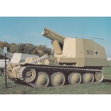 Grille Cricket 15cm Self Propelled German WW2 Tank at Aberdeen Military Postcard