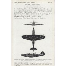 The Bell Airacobra 1 Valentines Aircraft Recognition Postcard