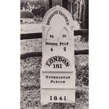 Bridgend Pyle Tythegston Parish Grave Gravestone Real Photo Welsh Postcard