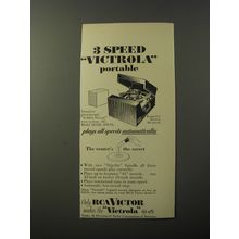 1953 RCA Victor Model 2ES38 Phonograph Ad - 3 Speed Victrola portable