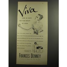 1954 Frances Denney Viva Cream and Liquid Ad - Viva does so much