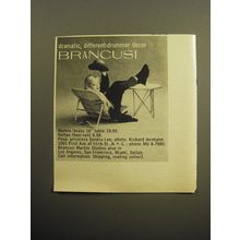 1957 Brancusi Table and Rattan Floor-Rest Ad - Sondra Lee by Richard Heimann