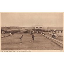 The Putting Green Birdie Attempt Southwold Suffolk Golf Old Postcard