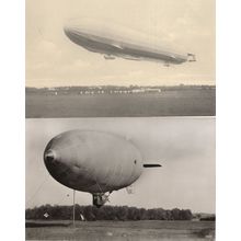 German Military Airship 2x PB & Antique Real Photo Postcard