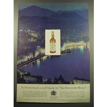 1960 Canadian Club Whisky Ad - In Switzerland as in 87 lands it's the Best