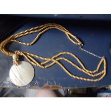 womens handmade bead and abalone shell necklace