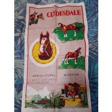 vintage clydesdale agricultural museum hamilton nz tea towel never used