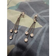womens silver tone earrings dangle