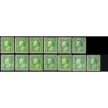 581, Mint F-VF NH 1¢ THIRTEEN PO FRESH Stamps CV $273. - Stuart Katz