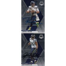 RUSSELL WILSON & KAM CHANCELLOR AUTO 2020 SEATTLE SEAHAWKS SUPER BOWL CHAMPIONS
