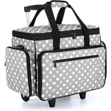LUXJA Sewing Machine Case with Detachable Dolly, Rolling Sewing Machine Tote wit