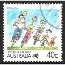 AUSTRALIA 1988: LIVING TOGETHER - 40c RECREATION USED (G4)