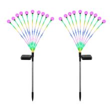 Pack of 2] 2Pcs Solar Firefly Lights Swaying Decorative Pathway Stake Lamp I...