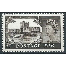 1963 SG595k 2/6d Black Brown Castle CSP Mounted Mint.