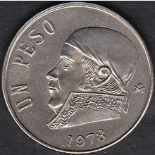 1978 Mexico 1 Peso Coin Open 8