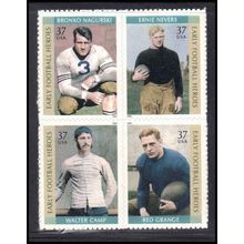 3808-3811 37c Football Heroes Fine MNH Z5027