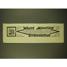 1918 White Mountain Refrigerators Ad - In over a million homes