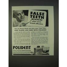 1940 Polident Denture Cleaner Ad - Breath Offenders