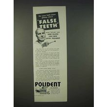 1940 Polident Denture Cleaner Ad - False Teeth