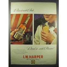 1942 I.W. Harper Bourbon Ad - Pour it With Pride