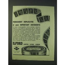1942 Ilford Micro-Copy Film Ad - Permanent duplicates