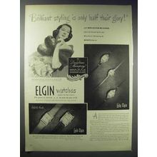 1948 Lady & Lord Elgin Watch Ad - Rosalind Russell